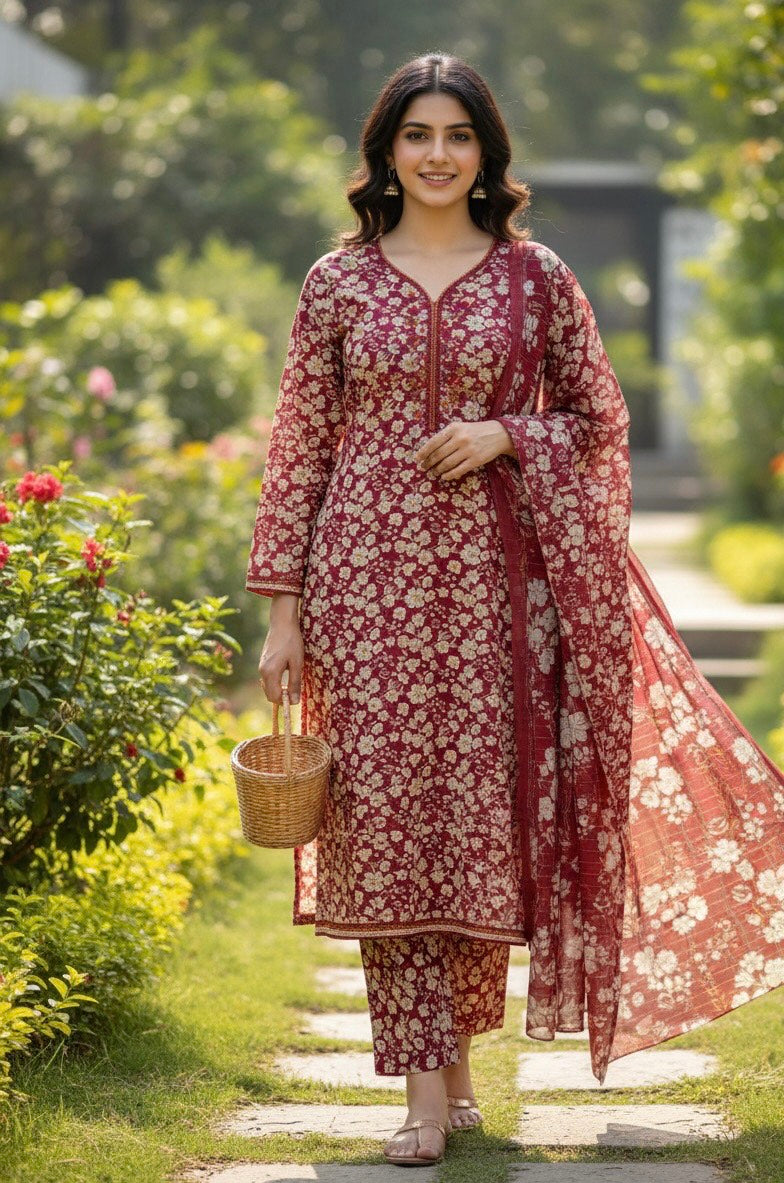 3PC Khaddar Dress