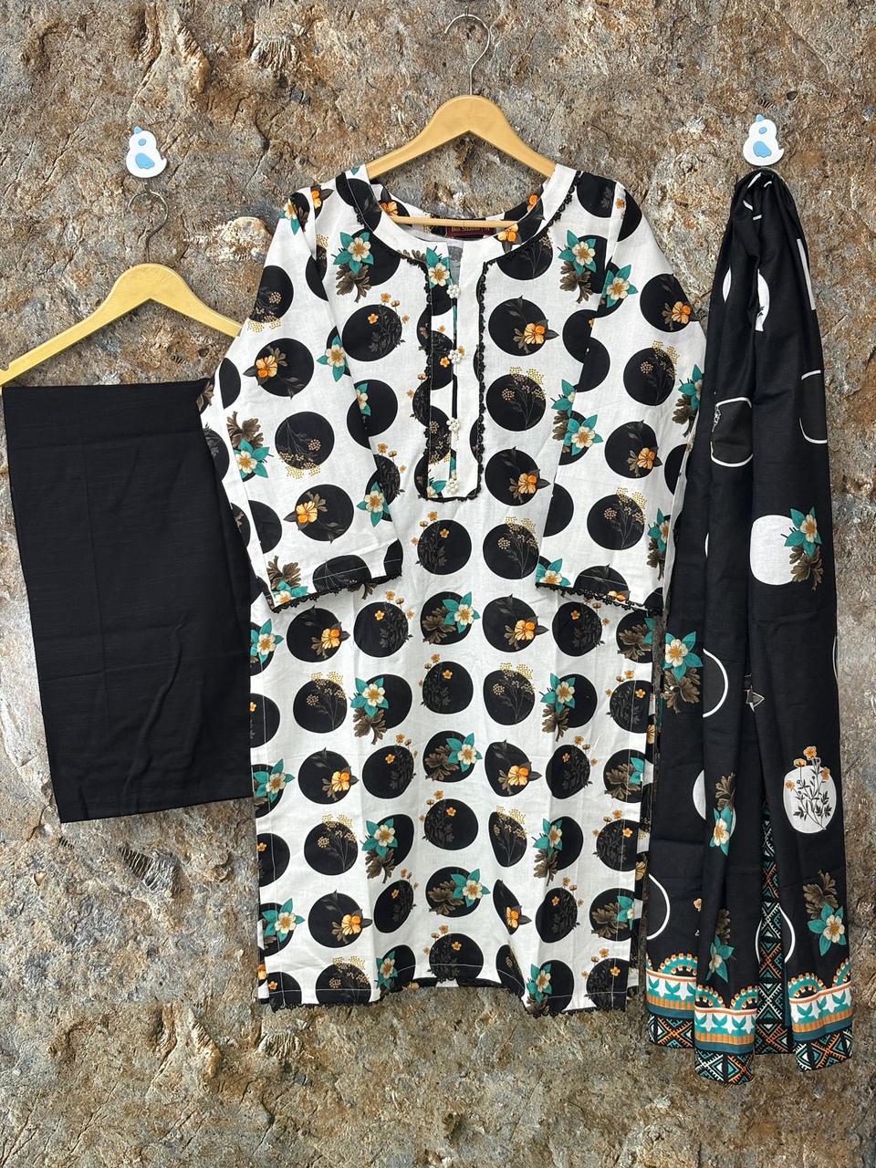 3 Piece Khaddar Dress