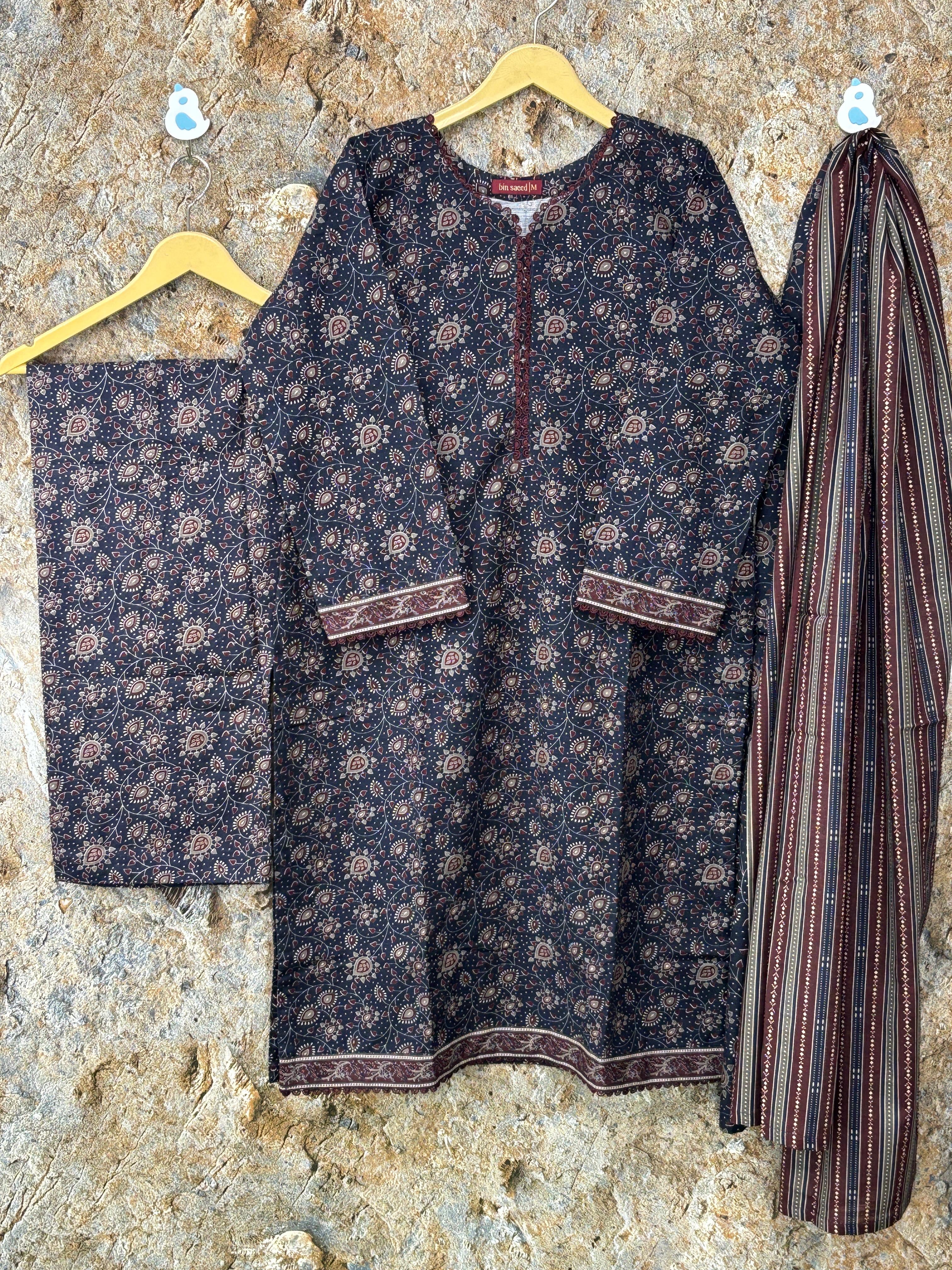 3Pc Khaddar Dress